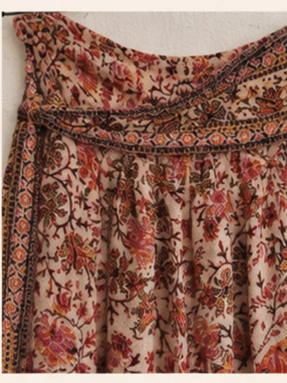 Nicole Miller Bohemian Floral Rayon Lantern Pants Romantic Fest Relaxed Fit M - Picture 4 of 11